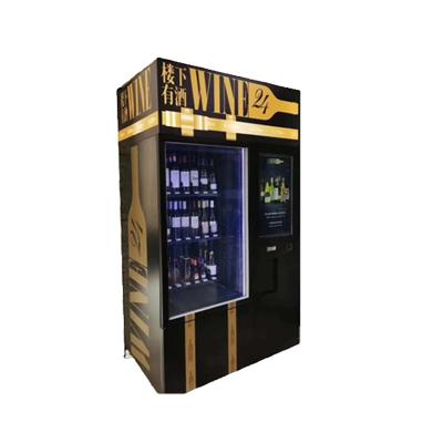 China Winnsen Mini Mart Wine Vending Machine With Thick Steel Elevator Cold Rolled System, 22 Inch Touch Screen for sale