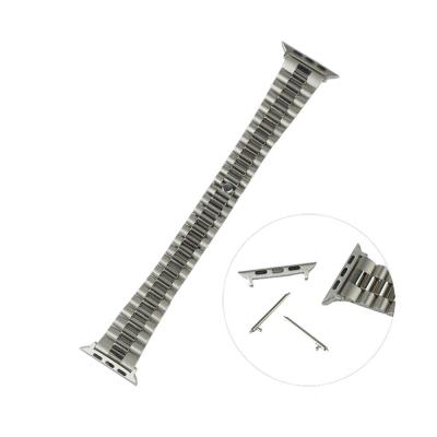 China Silver Stainless Steel Speaker Watch Band With Adapter For Smart Apple Iwatch 38 40 42 44 45mm Apple Watch Series 6/5/4/3/2/1/SE for sale