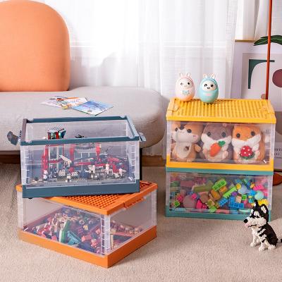 China High Quality Household Viable Folding Kids Toy Cloth Bins Storage Container Collapsible Box With Wheel for sale