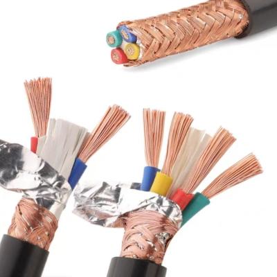 China Home decoration Huayuan RVVP 2*1.5  300/500V PVC sheathed copper mesh braided shielded cable for sale