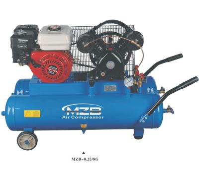 China Lubricated 4kw 5.5hp Gasoline Air Compressor Industrial Compresor for sale