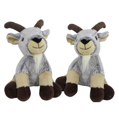 China Wholesale Custom Soft White Plush Toy Gray Sitting Sheep Goat Stuffed Animal Toys for sale