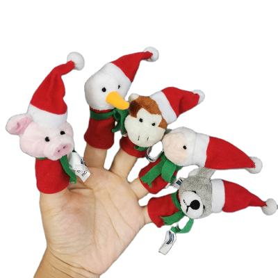 China Christmas Series Finger Puppet Shape Fun Finger Hand Puppet Animal Toys Gift Toys For Children for sale