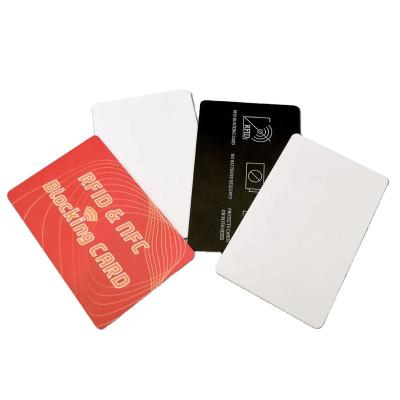 China Factory Price Waterproof / Waterproof Anti Skimming RFID Blocking Card For Safe Payment for sale