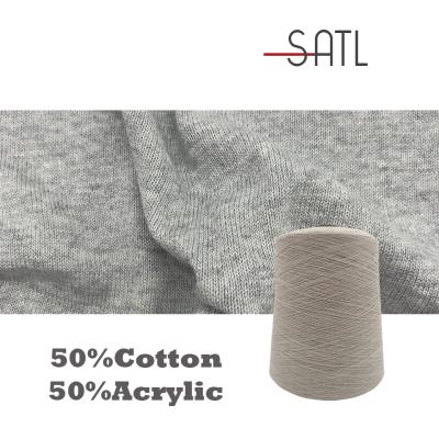 China Anti-bacteria Gold Supplier 2/30nm 50% Cotton 50% Acrylic Machine Knitting Yarn For Sweater for sale