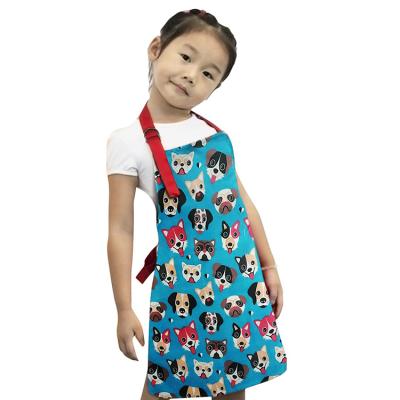 China Drink / Food Proof Customized Logo Flower Cotton Price Personalized Adjustable Apron for sale