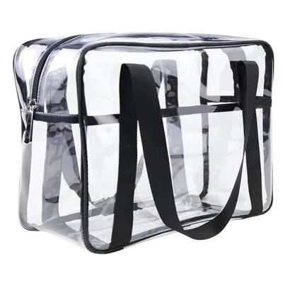 China Safety Home Textile Clear PVC With Wire Transparent Packaging Zipper Bag PET Folding Steel Box for sale