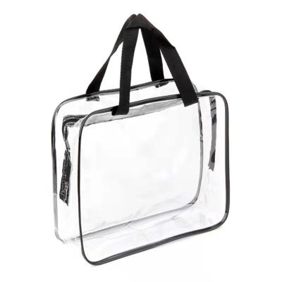 China Moisture Proof Plastic Package Bag Big Pvc Large Cosmetic Clear Storage for sale