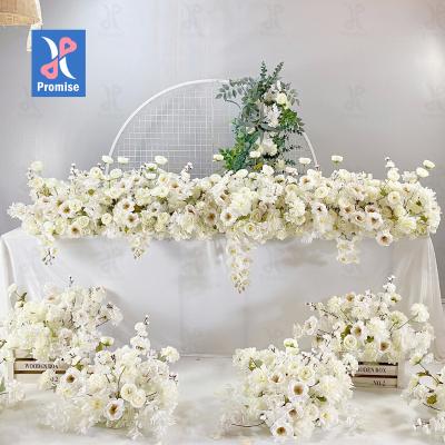 China Natural Touch Promise Rose Table Runner Wedding Artificial Flower For Sale for sale