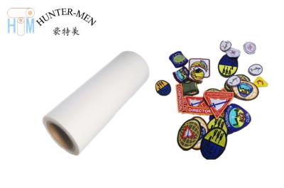 China Thermische Polyester-Film-heiße Schmelzeklebender PES Film-Stickerei-Flecken-Schutzträger-Kleber zu verkaufen