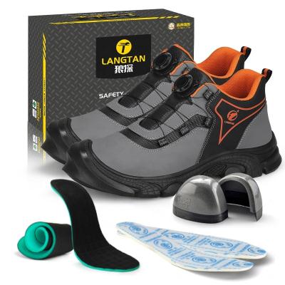 China LANGTAN Steel Toe Waterproof Safety Shoes European Standard Steel Toe Safety Shoes Work Ankle Outdoor Protection for sale