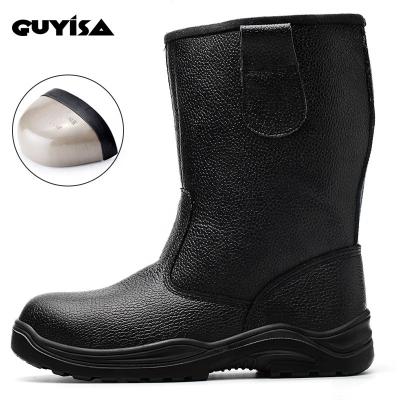 China GUYISA High Toe Polyurethane Injection Puncture Work Boots Oilfield Safety Oilfield Waterproof High Cut Boots Anti - For Workers for sale