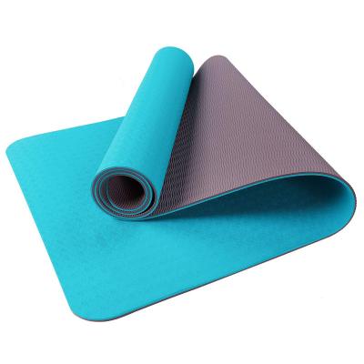 China Home Exercise Rubber Band 6mm PU Comfort Foam Yoga Mat for sale