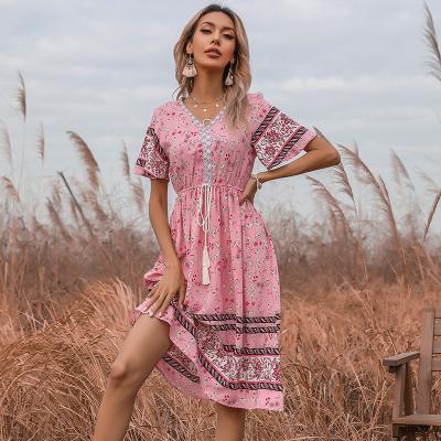 China Summer Anti-Static Holiday Polynesian Girls Boho Dress Vestidos Dresses Bohemian Women for sale