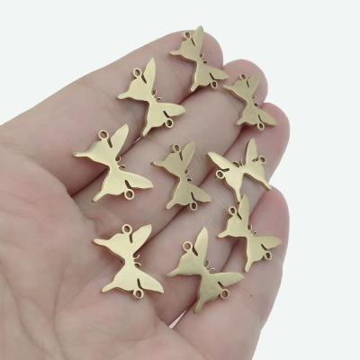 China High Quality Hot Selling Stainless Steel NKN00173 Gold Butterfly Pendants DIY Accessory for sale