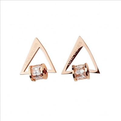 China Other High Quality Triangle Zircon Earrings 316L Earrings Jewelry for sale