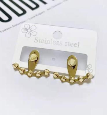 China CLASSIC high quality rivet stud earrings 316 stainless steel adjustable earrings jewelry for sale