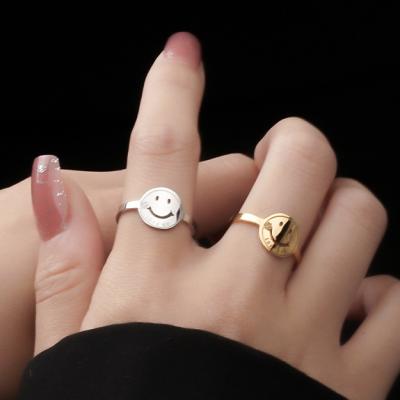 China CLASSIC Silver Plated Jewelry Rings from Rose Gold Plated Smile Rings for sale