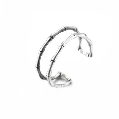 China TRENDY Silver Plated Rings Open Mouth Rings Jewelry For Women for sale