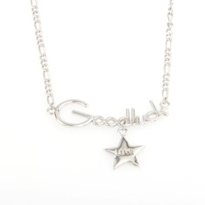 China High Quality Classic Lucky Star Pendant Letter Necklaces Clavicle Chain S925 Sterling Silver Neckalce Good Luck For Women Fashion Fine Jewelry for sale