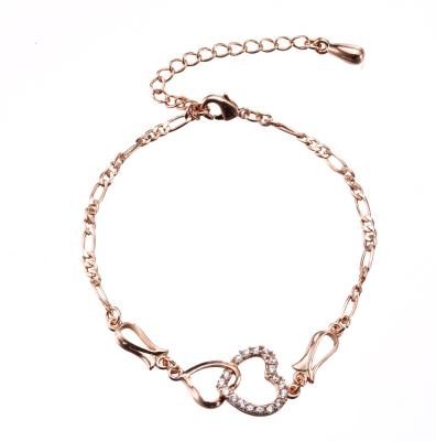 China Wholesale CLASSIC Heart Fashion Women Bracelets Jewelry Gifts Anklet Pendant Wears Accessories for sale