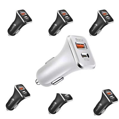 China Universal Type C Car Charger Adapter Multifunctional Charger Portable Car Mobile Phone USB Charger for sale