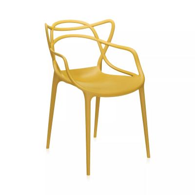 China Adjustable (other) Spot Sales Cheap Bulk Nordic Design Armchair High Quality Stackable Plastic Chairs for sale