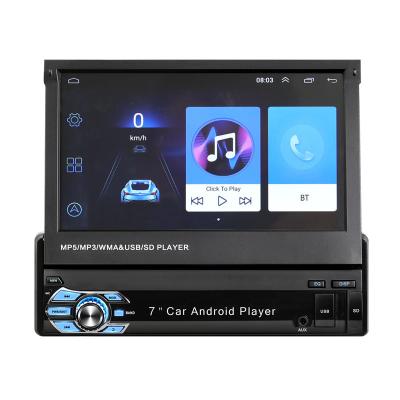 China High Quality BT Retractable 1 DIN 7 Inch Screen Car Android MP5 Player With GPS Navigation USB/TF/FM 9601A for sale