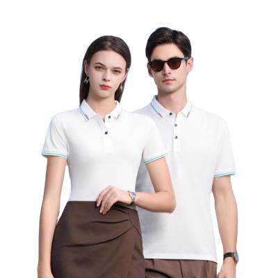 China Viable Wholesale Mens Plain White Polo Shirts Uniform Embroidery Printing Casual Golf Polo Shirt Custom Logo for sale