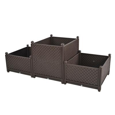 China Stackable Top Selling Plant Display Rack Garden Planter Plastic Cheaper Vegetable Flowers Raised Garden Bed for sale