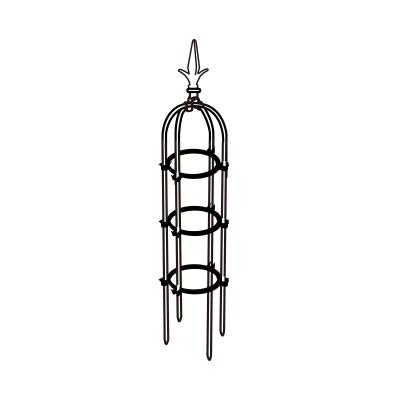 China Garden Around Pe-Coated Installment Garden Metal Plant Easy Flower Support Obelisk for sale