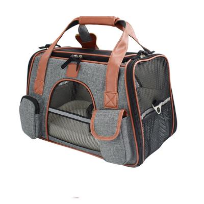 China Breathable Travel Security Foldable Portable Pet Carrier Bag Outdoor Dropshipping Seller Supply for sale