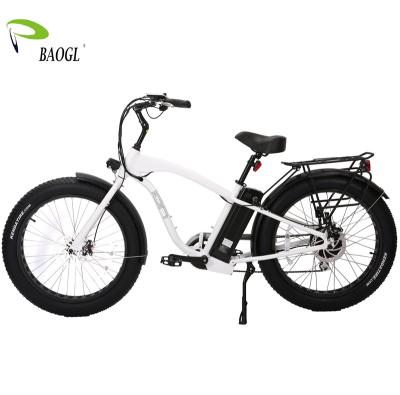 China Luxury High Speed ​​Powerful Beach Cruiser Vintage 2020 / BAOGL Fat Tire 26 Inch Electric Bike 750W Motor for sale