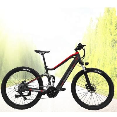 China Aluminum Alloy City Bike Mountain E-Bike MTB E Hybrid Electric Bicycle For Men Cycling Electric Mountainbike Full Suspension for sale