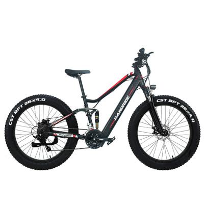 China RANDRIDE 26 Inch 48V 500W 750W Fat Tire Mountainbike Electric Bicycle FULL SUSPENSION Popular Inclined Rear Motor for sale