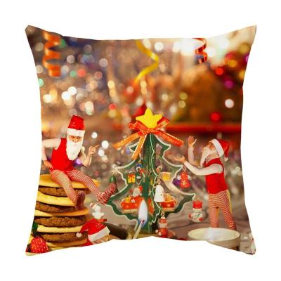 China 2022 Amazon Border Hot Selling Santa Claus Christmas Pillowcase Car Tile Sofa Stereo Cushion Plush Toy for sale