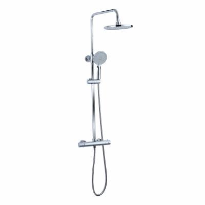 China With Slide Bar Price Good Household Luxury Thermostatic Brass Shower Faucet Faucet Set for sale