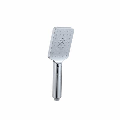 China Without Switch Single Save Water Function Rectangular ABS Chrome Hand Shower Set for sale