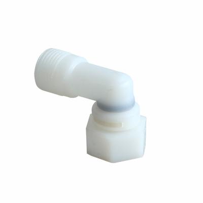 China Without diverter Zhejiang bathroom fitting 360 degree rotation nylon water outlet spout connection elbow tee for sale