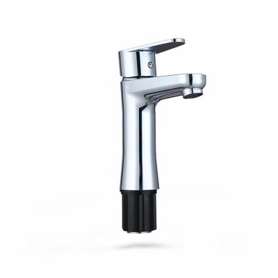 China Metered Taps Cold Water ABS Chromed Deck Mounted Single Handle Face Basin Faucet Mixer for sale