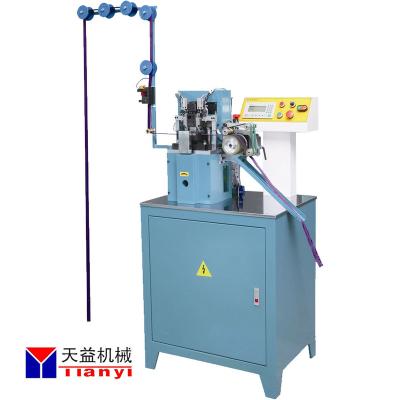 China Garment Shops Assembly Machine Automatic Nylon Zipper Bias Machine Double Gaping Zipper Making Machine for sale