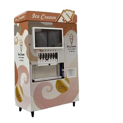 China Smart Remote Control Hotel Hotel Subway Station Shopping Mall Ice Cream Vending Machine Price for sale