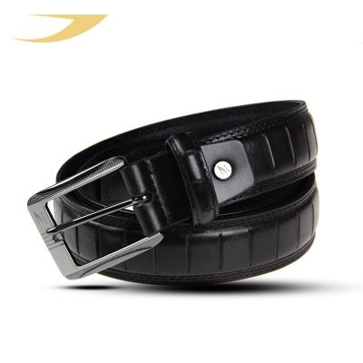 China JANYO cowhide logo custom cowhide leather belt for men for sale