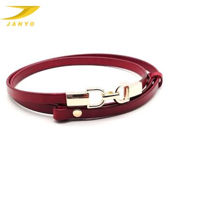 China ALLOY Fashion Interlock Buckle Narrow Custom Women Belt for sale