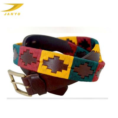 China Vintage Pin Buckle Classic Craft Belt Man Needlepoint Handmade Belt with Genuine Leather and Custom Woman Belt for sale