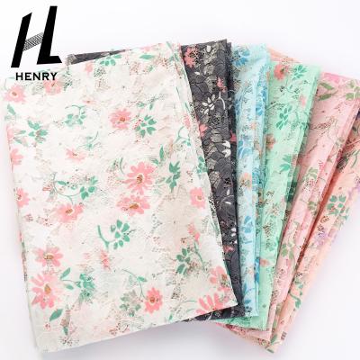 China Viable Factory Flower Style Custom Pattern Digital Printing 100% Polyester Woven Mesh Fabric For Lightweight Dress And Garments for sale