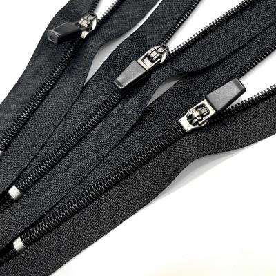 China China Supplier Diy Tailor Sewing Garments Pants Durable Colored Nylon Long Chain Black Big Plastic Zipper for sale