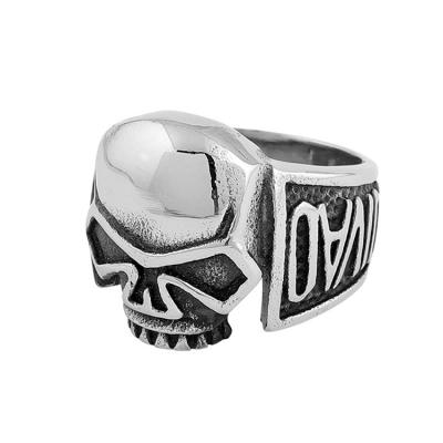 China Motorcycle Skull Rings For Men Cool Jewelry Stainless Steel Motorcycle Skull Rings For Men Jewelry for sale