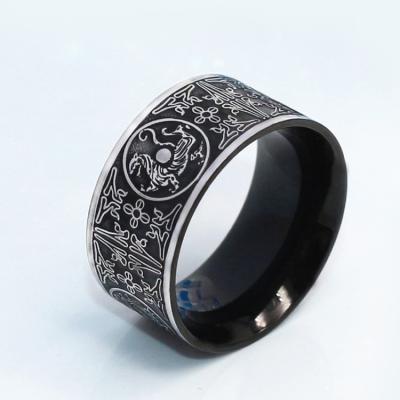 China Wholesale punk Viking Men's Ring Thor Azure Dragon Four God Beasts Ring for men jewelry for sale