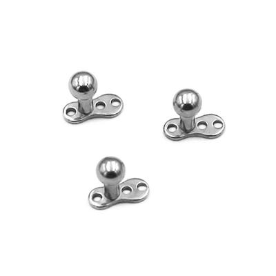 China Stainless Steel Ready To Ship 316l Stainless Steel 3mm Surgical Ball Dermal Anchor for sale